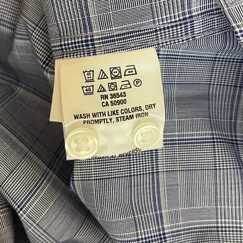 𝅺Tommy Hilfiger | Plaid Button Front Shirt Long Sleeve Regular Fit Wrinkle Free - Picture 8 of 9